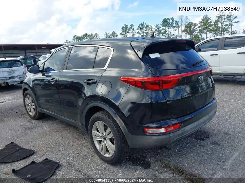 2017 Kia Sportage Lx VIN: KNDPM3AC7H7038549 Lot: 40543387