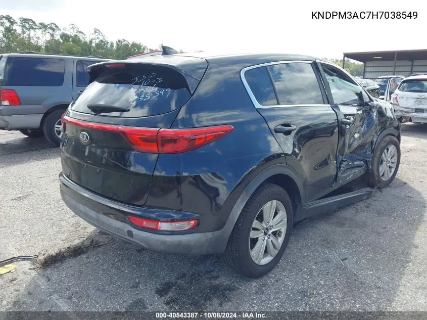 2017 Kia Sportage Lx VIN: KNDPM3AC7H7038549 Lot: 40543387