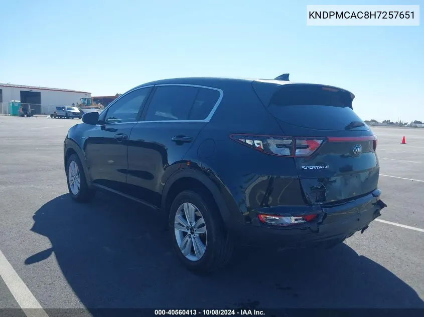 KNDPMCAC8H7257651 2017 Kia Sportage Lx