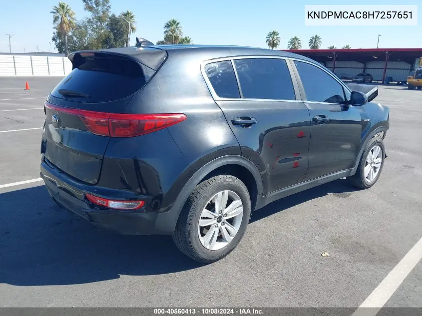 KNDPMCAC8H7257651 2017 Kia Sportage Lx