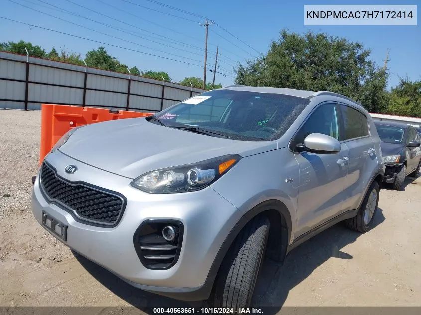 2017 Kia Sportage Lx VIN: KNDPMCAC7H7172414 Lot: 40563651