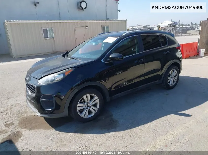 2017 Kia Sportage Lx VIN: KNDPM3AC0H7049800 Lot: 40566140