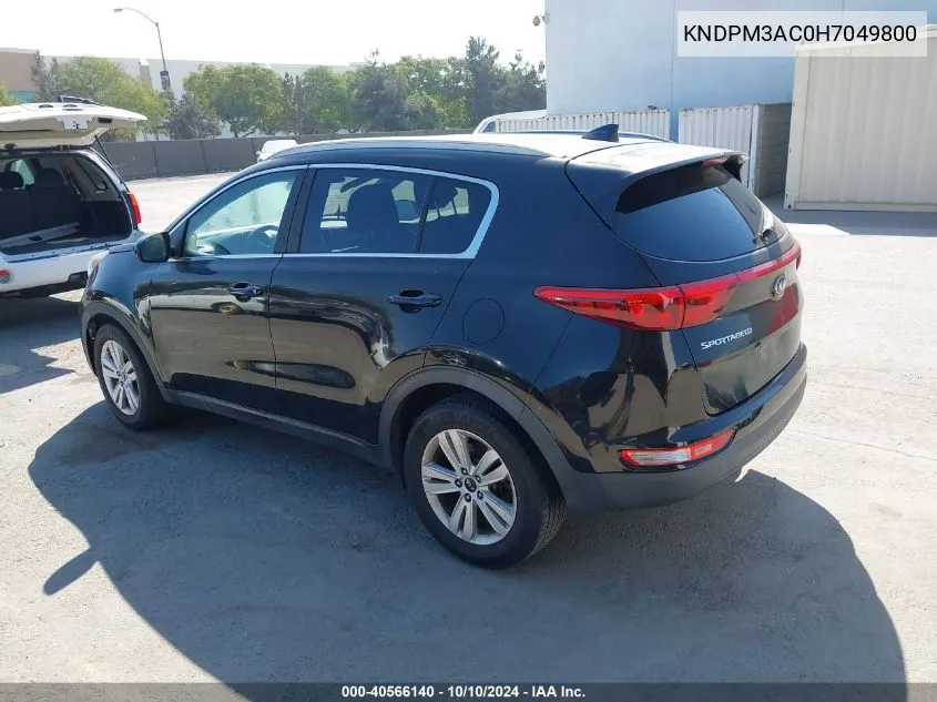 2017 Kia Sportage Lx VIN: KNDPM3AC0H7049800 Lot: 40566140