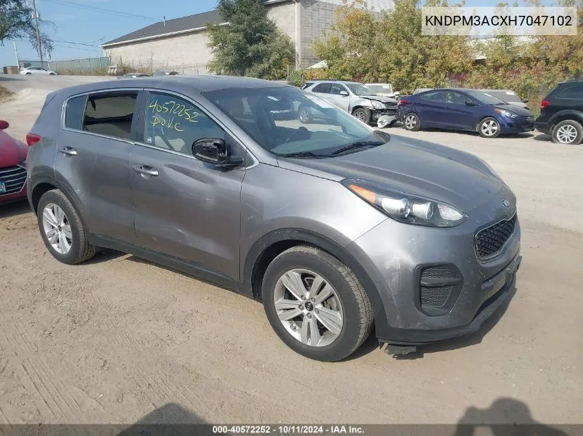 2017 Kia Sportage Lx VIN: KNDPM3ACXH7047102 Lot: 40572252