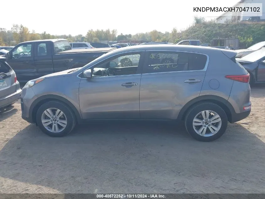 2017 Kia Sportage Lx VIN: KNDPM3ACXH7047102 Lot: 40572252