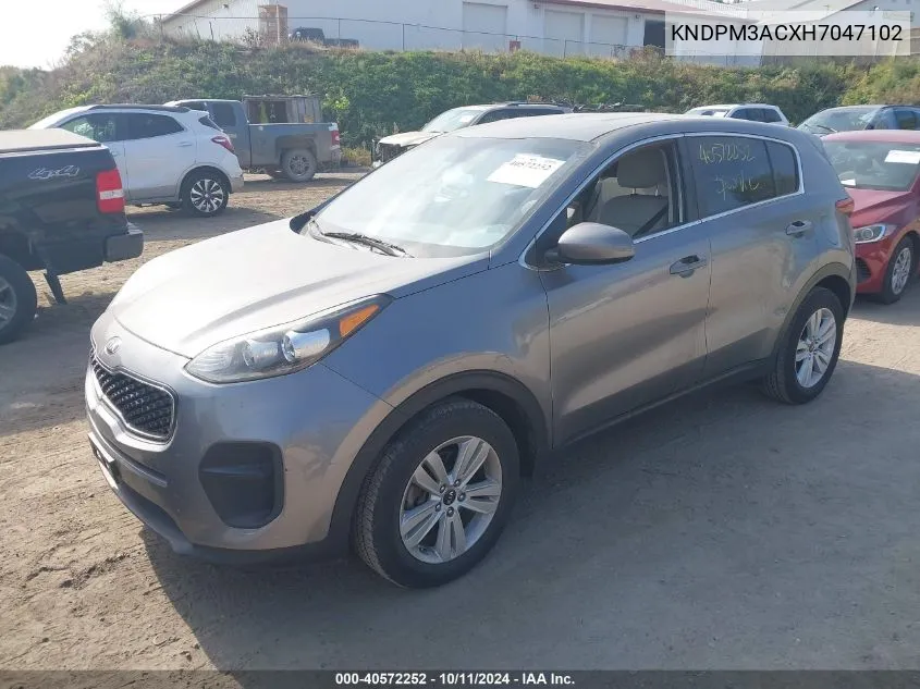 2017 Kia Sportage Lx VIN: KNDPM3ACXH7047102 Lot: 40572252