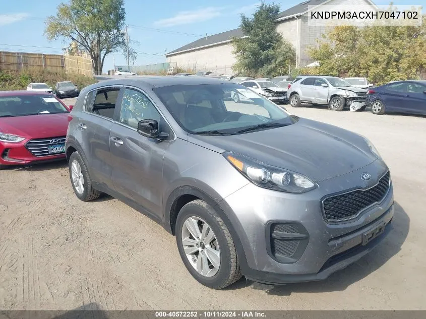 2017 Kia Sportage Lx VIN: KNDPM3ACXH7047102 Lot: 40572252