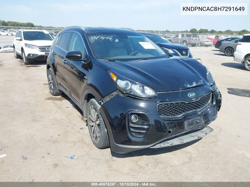 2017 Kia Sportage Ex VIN: KNDPNCAC8H7291649 Lot: 40576287