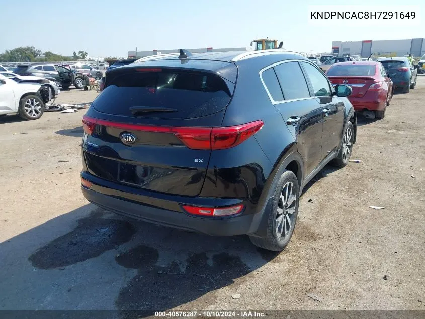 2017 Kia Sportage Ex VIN: KNDPNCAC8H7291649 Lot: 40576287