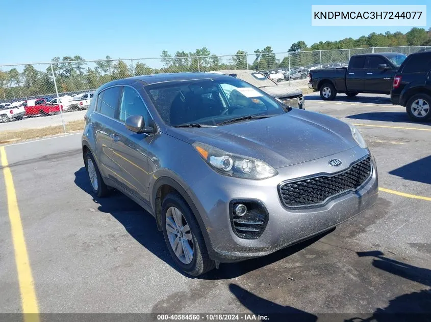 2017 Kia Sportage Lx VIN: KNDPMCAC3H7244077 Lot: 40584560