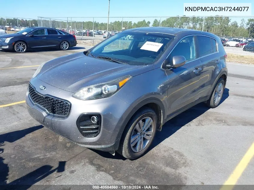 2017 Kia Sportage Lx VIN: KNDPMCAC3H7244077 Lot: 40584560