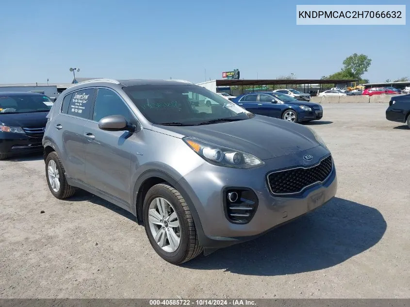 2017 Kia Sportage Lx VIN: KNDPMCAC2H7066632 Lot: 40585722