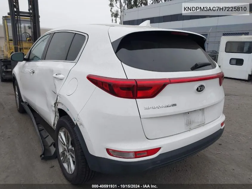 2017 Kia Sportage Lx VIN: KNDPM3AC7H7225810 Lot: 40591931