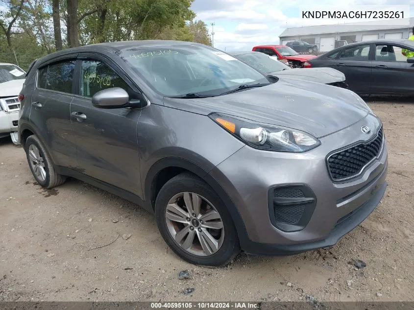 2017 Kia Sportage Lx VIN: KNDPM3AC6H7235261 Lot: 40595105