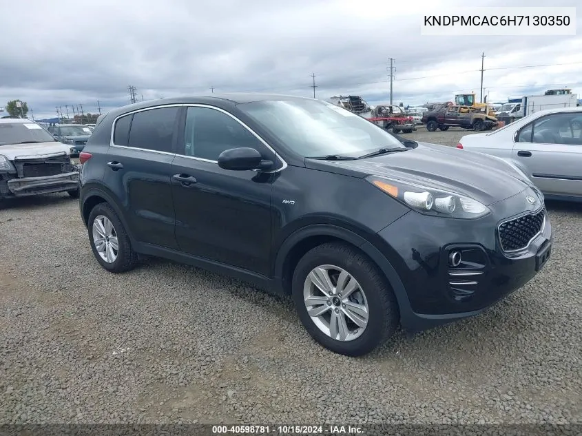 2017 Kia Sportage Lx VIN: KNDPMCAC6H7130350 Lot: 40598781