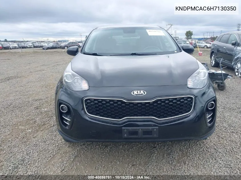 2017 Kia Sportage Lx VIN: KNDPMCAC6H7130350 Lot: 40598781