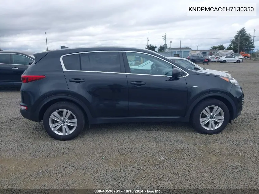 2017 Kia Sportage Lx VIN: KNDPMCAC6H7130350 Lot: 40598781