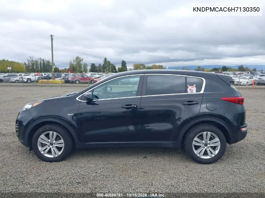 2017 Kia Sportage Lx VIN: KNDPMCAC6H7130350 Lot: 40598781