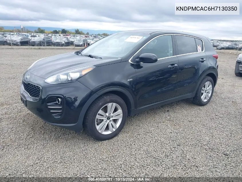 2017 Kia Sportage Lx VIN: KNDPMCAC6H7130350 Lot: 40598781