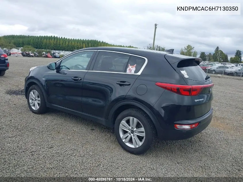 2017 Kia Sportage Lx VIN: KNDPMCAC6H7130350 Lot: 40598781