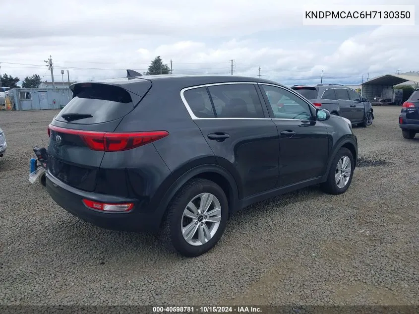 2017 Kia Sportage Lx VIN: KNDPMCAC6H7130350 Lot: 40598781