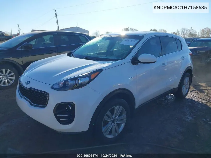 2017 Kia Sportage Lx VIN: KNDPMCAC1H7158685 Lot: 40603574