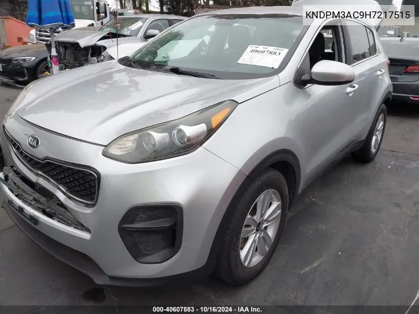 2017 Kia Sportage Lx VIN: KNDPM3AC9H7217515 Lot: 40607883