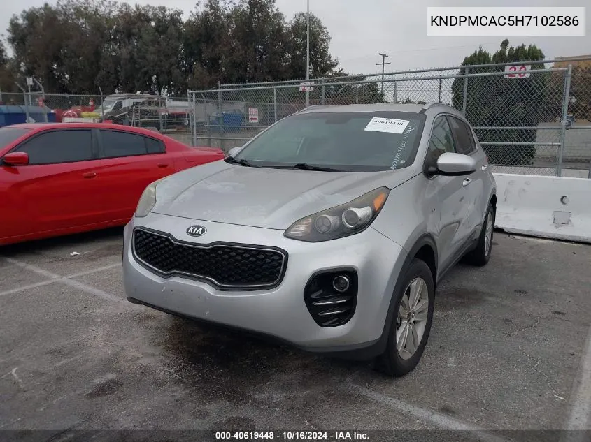 2017 Kia Sportage Lx VIN: KNDPMCAC5H7102586 Lot: 40619448