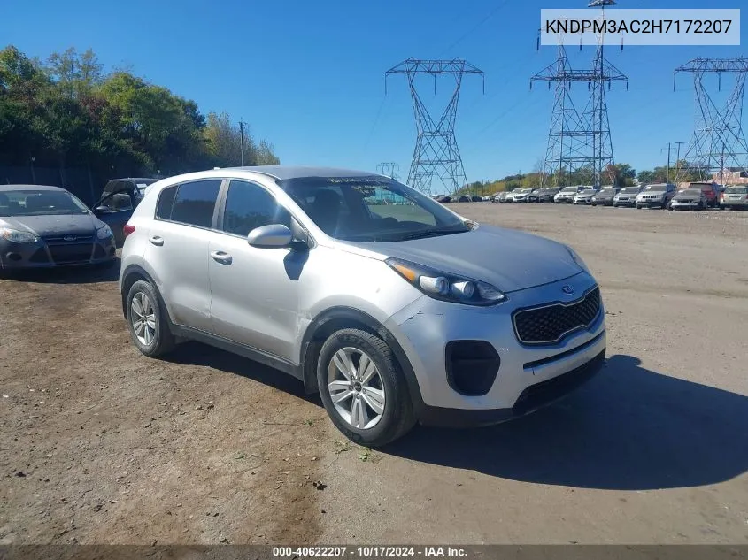 2017 Kia Sportage Lx VIN: KNDPM3AC2H7172207 Lot: 40622207