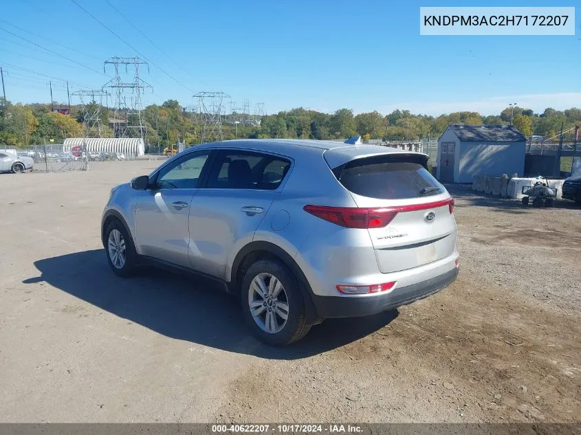 2017 Kia Sportage Lx VIN: KNDPM3AC2H7172207 Lot: 40622207