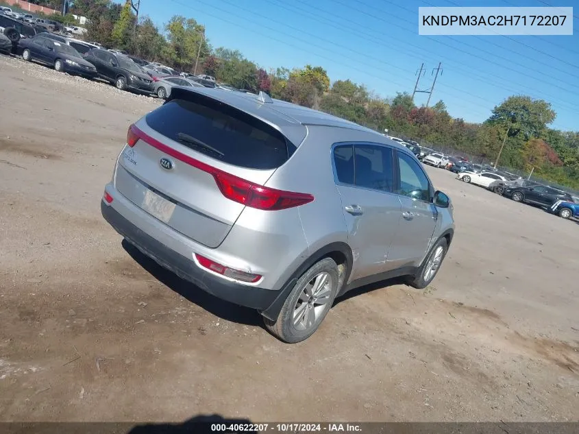 2017 Kia Sportage Lx VIN: KNDPM3AC2H7172207 Lot: 40622207