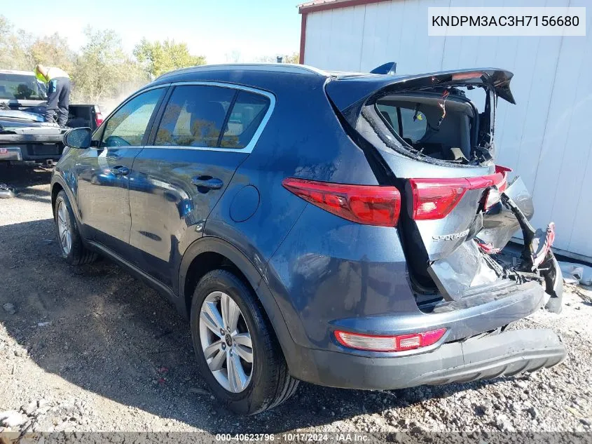 2017 Kia Sportage Lx VIN: KNDPM3AC3H7156680 Lot: 40623796