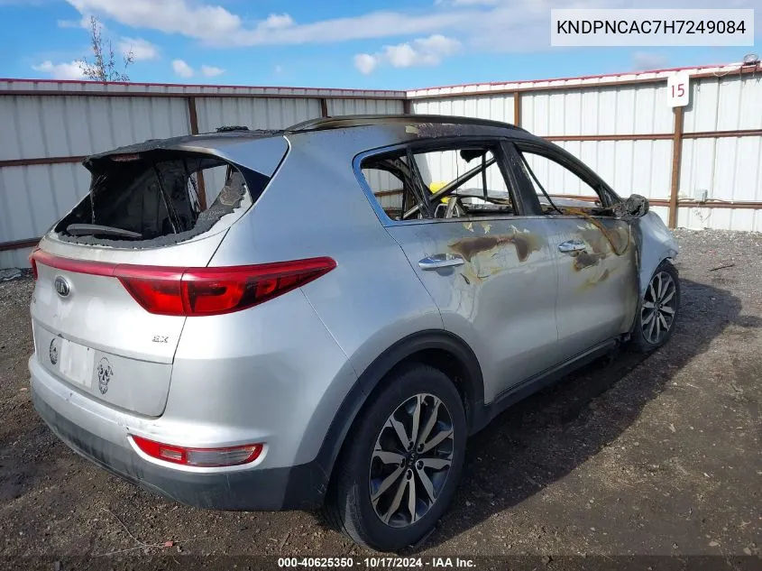 2017 Kia Sportage Ex VIN: KNDPNCAC7H7249084 Lot: 40625350