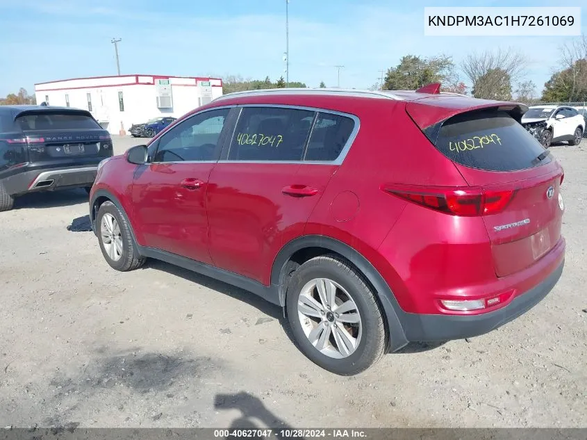 2017 Kia Sportage Lx VIN: KNDPM3AC1H7261069 Lot: 40627047