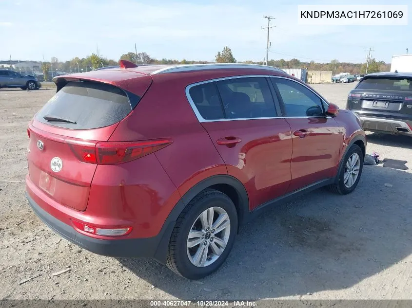 2017 Kia Sportage Lx VIN: KNDPM3AC1H7261069 Lot: 40627047