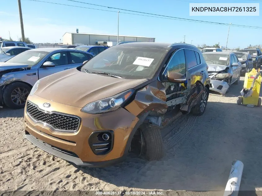 2017 Kia Sportage Ex VIN: KNDPN3AC8H7261325 Lot: 40628137