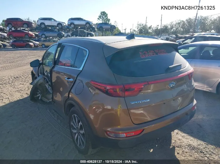 2017 Kia Sportage Ex VIN: KNDPN3AC8H7261325 Lot: 40628137