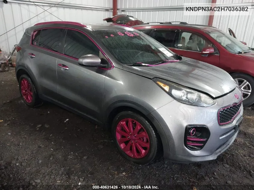 2017 Kia Sportage Ex VIN: KNDPN3AC2H7036382 Lot: 40631426