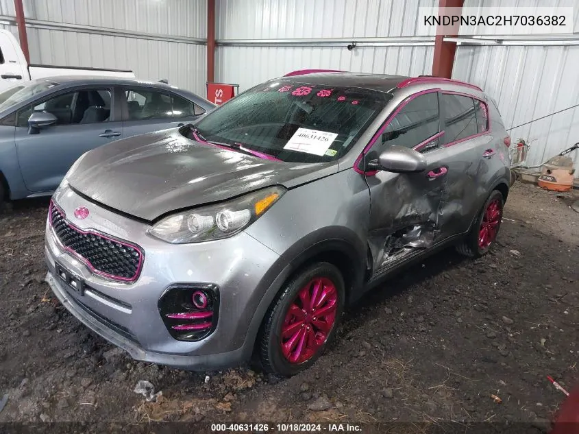 2017 Kia Sportage Ex VIN: KNDPN3AC2H7036382 Lot: 40631426