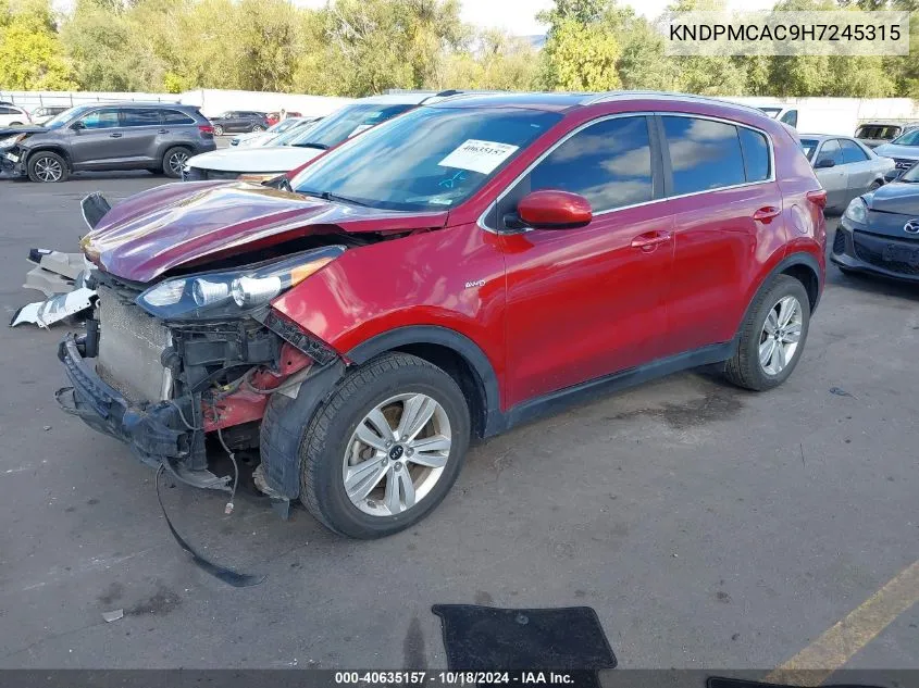 2017 Kia Sportage Lx VIN: KNDPMCAC9H7245315 Lot: 40635157