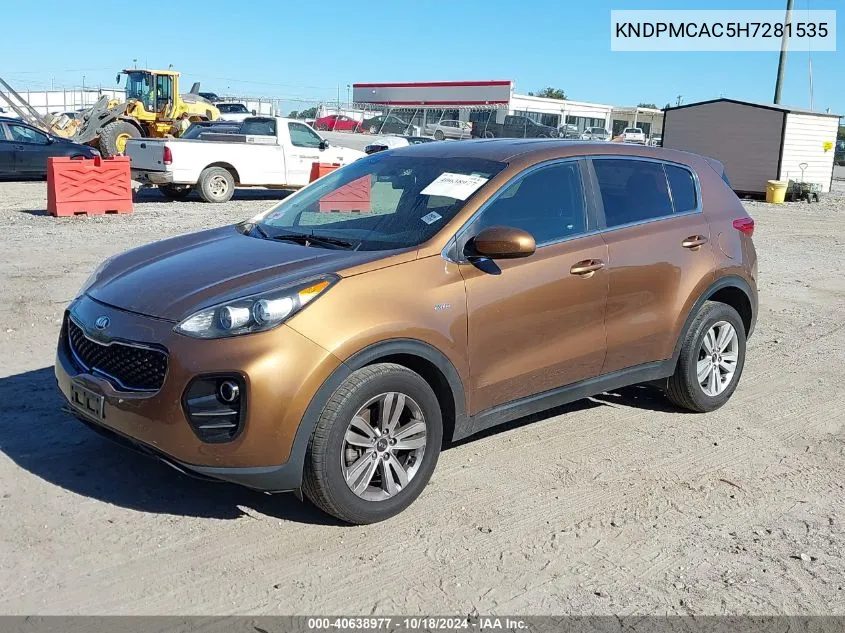 2017 Kia Sportage Lx VIN: KNDPMCAC5H7281535 Lot: 40638977