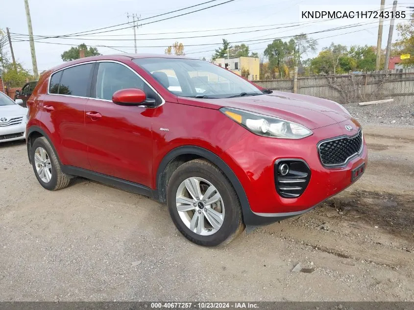 2017 Kia Sportage Lx VIN: KNDPMCAC1H7243185 Lot: 40677257