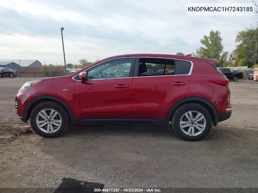 2017 Kia Sportage Lx VIN: KNDPMCAC1H7243185 Lot: 40677257