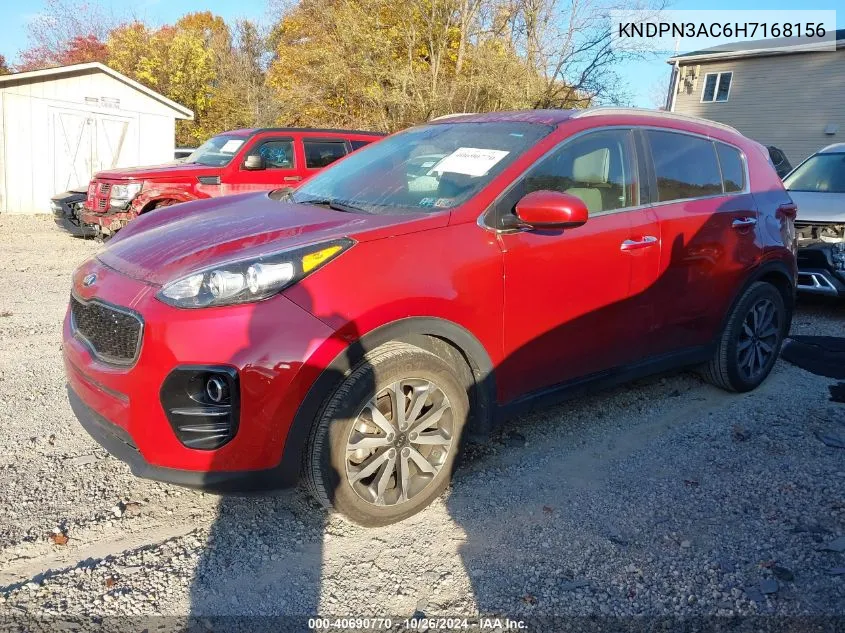 2017 Kia Sportage Ex VIN: KNDPN3AC6H7168156 Lot: 40690770