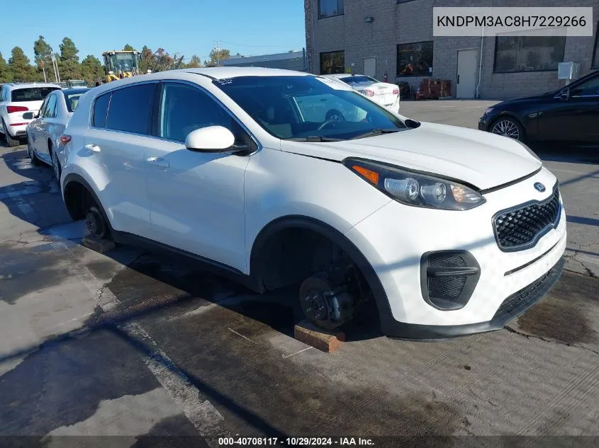 2017 Kia Sportage Lx VIN: KNDPM3AC8H7229266 Lot: 40708117