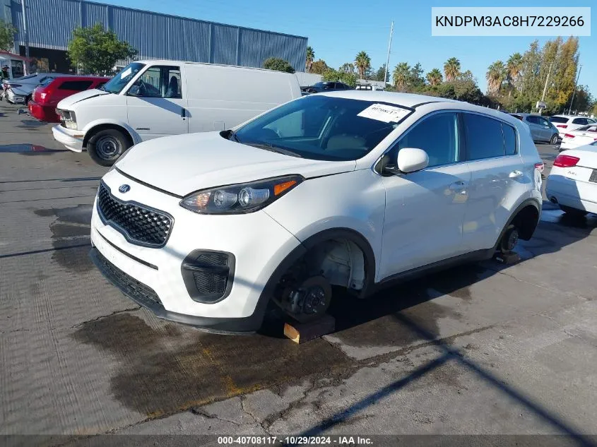 2017 Kia Sportage Lx VIN: KNDPM3AC8H7229266 Lot: 40708117