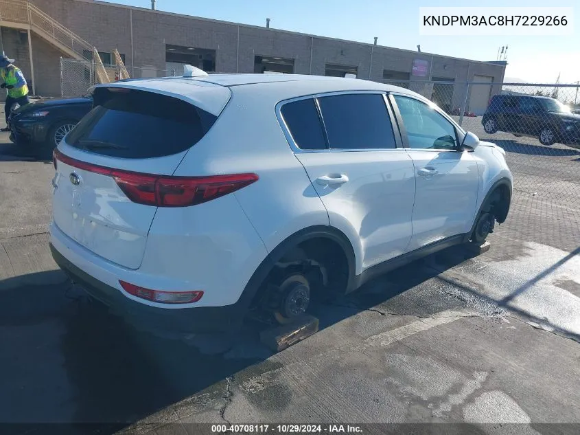 2017 Kia Sportage Lx VIN: KNDPM3AC8H7229266 Lot: 40708117