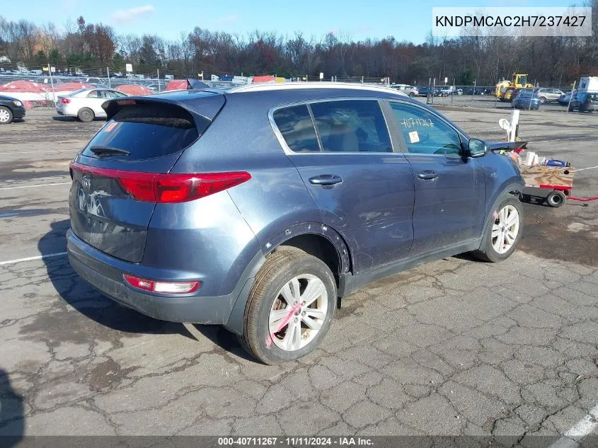 2017 Kia Sportage Lx VIN: KNDPMCAC2H7237427 Lot: 40711267