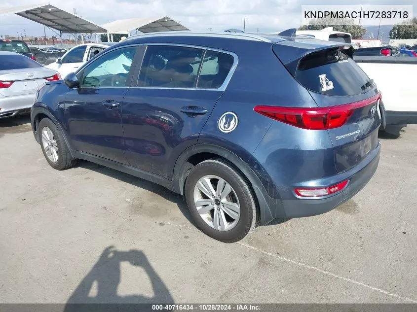 2017 Kia Sportage Lx VIN: KNDPM3AC1H7283718 Lot: 40716434