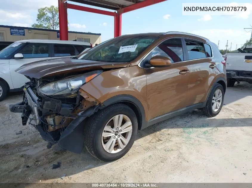 2017 Kia Sportage Lx VIN: KNDPM3AC4H7078779 Lot: 40738454